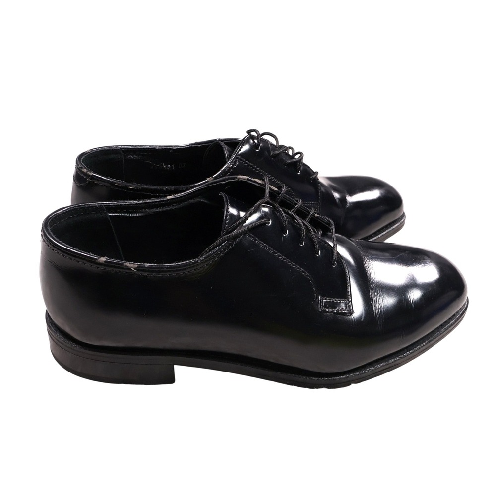 Florsheim Black Leather Dress Shoes Oxford Lace Up Classic Mens 11 D - Flaws - Picture 2 of 9